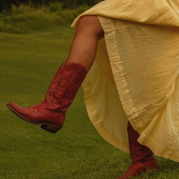 Reclaimed Vintage Red cowboy Boots - Picture 1 of 4